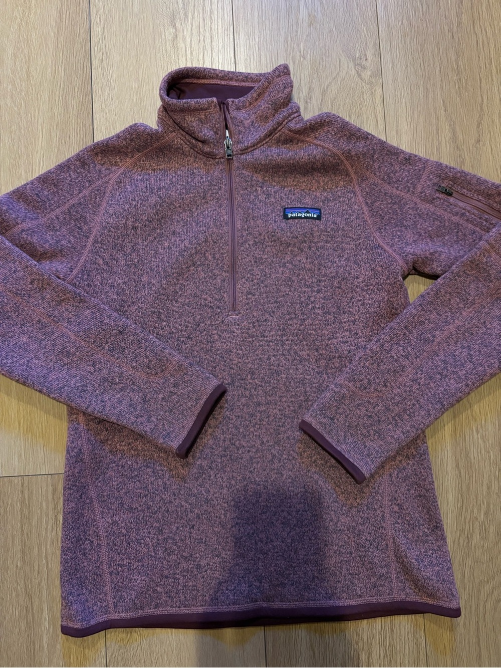 Patagonia Women's Heathered Plum Quarter-Zip Pullover